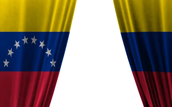 Bandera Venezuela Sobre Fondo Blanco Ilustración — Foto de Stock