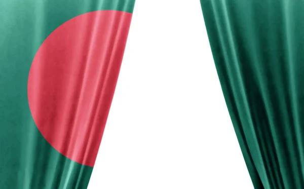 Vlag Van Bangladesh Tegen Een Witte Achtergrond Illustratie — Stockfoto