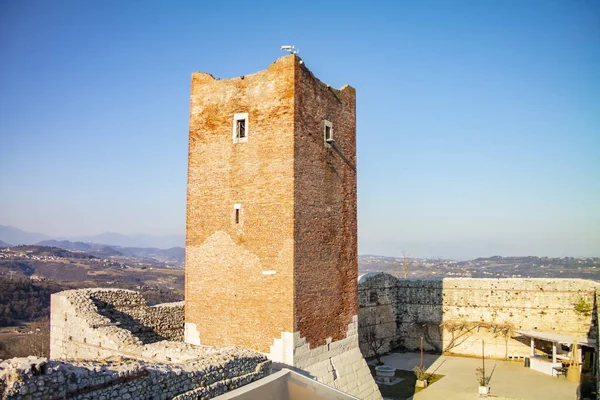 Θέα Στον Πύργο Του Κάστρου Της Ιουλιέτας Στο Montecchio Maggiore — Φωτογραφία Αρχείου