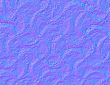 Duvar dekorasyonu normal haritada. 3d illüstrasyon