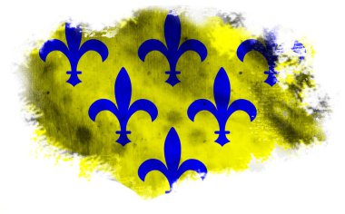 Parma bayrağı yırtılmış beyaz arka plan. 3d illüstrasyon