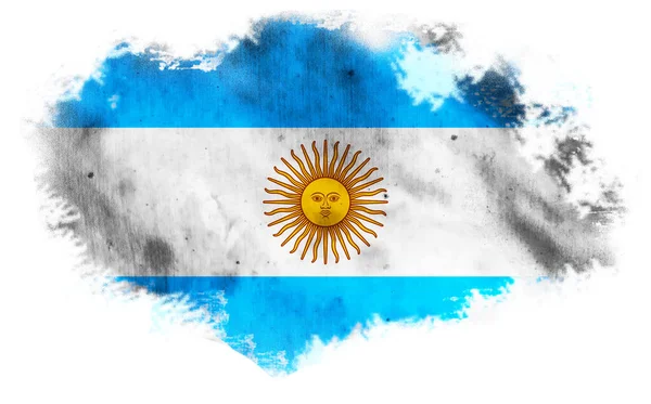 Fondo Blanco Con Bandera Rasgada Argentina Ilustración —  Fotos de Stock