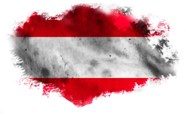 Weißer Zerrissener Hintergrund Mit Fahne Von Österreich Illustration — Stockfoto