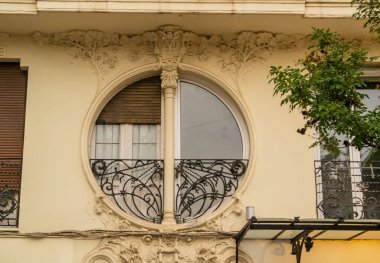 Window detail of a modernist house in Valencia, Andalusia - Spain