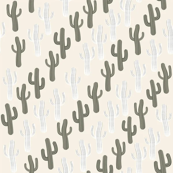 Seamless pattern vector summer cactus on desert for fashion fabric and all prints — Stock Vector