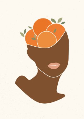 Pastel renkli çağdaş sanat posteri. Soyut kadın dudakları, gözleri, yüzü pastel renklerde.