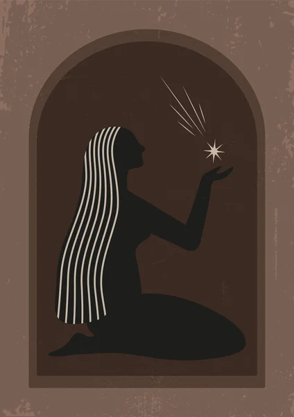 Mulheres místicas - ilustração do conceito feminino — Vetor de Stock