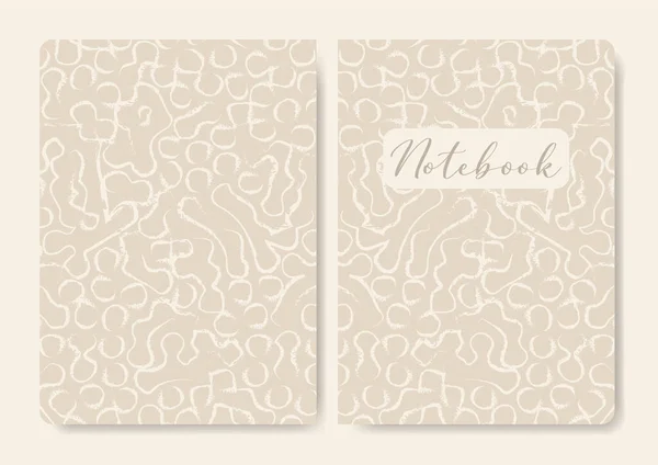 Universal Abstract Pastel Colored Template Notebook Cover Seamless Patterns Easy — Wektor stockowy