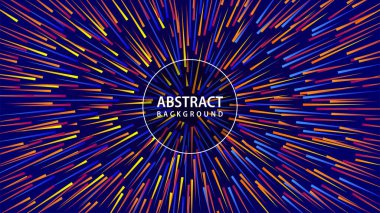 Soyut dairesel geometrik arkaplan. Gelecekçi dairesel geometrik merkezli hareket deseni. Renkli soyut arkaplan.