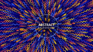 Soyut dairesel geometrik arkaplan. Gelecekçi dairesel geometrik merkezli hareket deseni. Renkli soyut arkaplan.