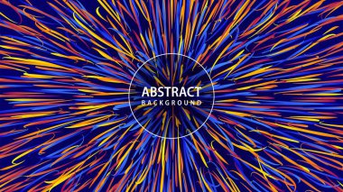 Soyut dairesel geometrik arkaplan. Gelecekçi dairesel geometrik merkezli hareket deseni. Renkli soyut arkaplan.