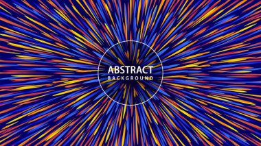 Soyut dairesel geometrik arkaplan. Gelecekçi dairesel geometrik merkezli hareket deseni. Renkli soyut arkaplan.