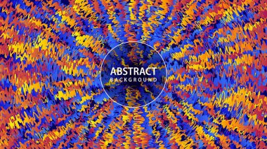 Soyut dairesel geometrik arkaplan. Gelecekçi dairesel geometrik merkezli hareket deseni. Renkli soyut arkaplan.