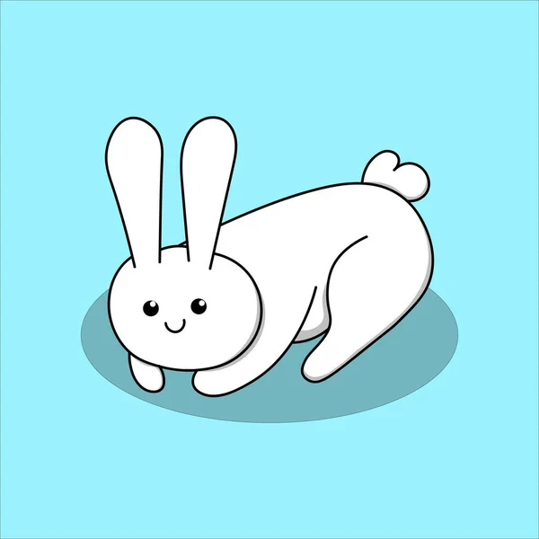 Rabbit Prepare Jamming Icon Vector Illustration — Stock Vector