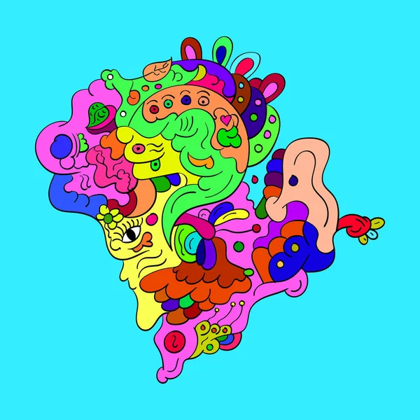 Doodle Ilustración Abstracta Para Fondo Papel Pintado Cubierta Pegatina — Archivo Imágenes Vectoriales