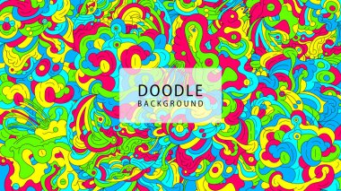 Vector Özet doodle renkli arka plan