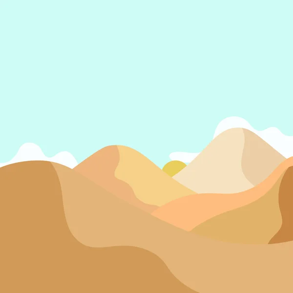 Abstrakter Hintergrund Der Wüstenlandschaft Flacher Illustration — Stockvektor