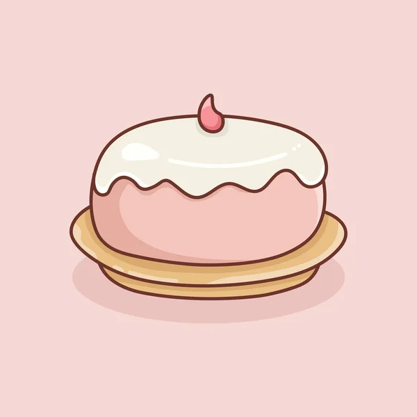 Illustration Gâteau Délicieux Dessiné Main — Image vectorielle