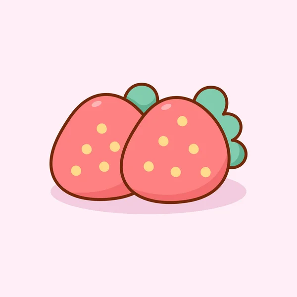 Doodle Cartoon Fresh Berry Fruit — 图库矢量图片