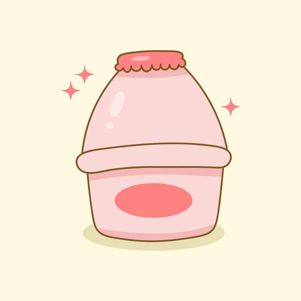 Hand Drawn Healthy Milk Bottle — Stok Vektör