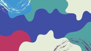 Colorful Dynamic Wave Frame Abstract Background Template