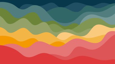 Colorful Curve Wave Distortion Abstract Background