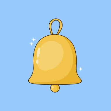 Yellow Bell Doodle Cartoon Illustration