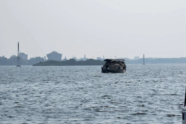 A picture of house boating in marine drive, Kochi, India