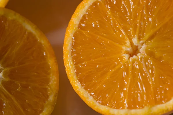 Orange Fruits Cutted Halves — Stock Photo, Image