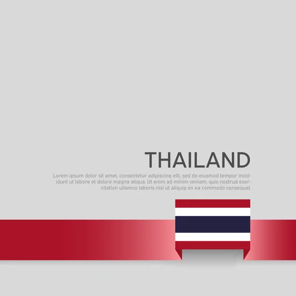 Thaïlande Drapeau Arrière Plan Bannière Patriotique Thaïlandaise Couverture Ruban Drapeau — Image vectorielle