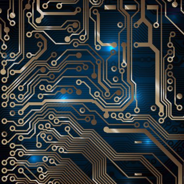 Devre kartı geçmişi. Siber pazartesi. Teknoloji konsepti, karanlık arka plan. Analog devresi. Elektronik bilgisayar teknolojisi, dijital çip. Metin için boşluk, kopyalama alanı. Vektör tasarım ögesi