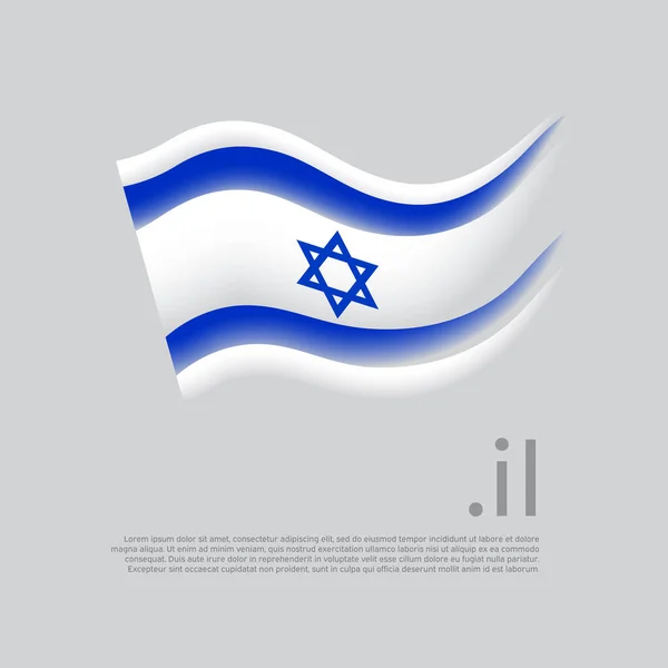 Прапор Ізраїлю Смуги Прапора Іскраелі Білому Тлі Векторний Стилізований Дизайн — стоковий вектор