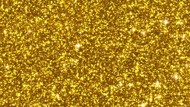 Hintergrund Mit Goldglitzern Strahlend Funkelnde Textur Muster Mit Glänzenden Pailletten — Stockvideo