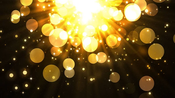 Сяючий Золотий Боке Темному Тлі Чарівне Світло Гламур Свято Сяюче — стокове фото