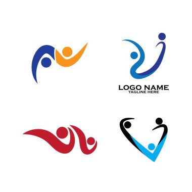 Evlat Edinme ve Toplum Bakımı Logo şablonu vektör simgesi