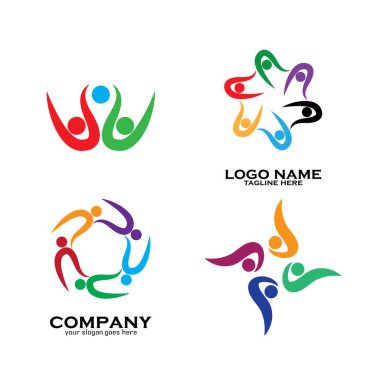 Evlat Edinme ve Toplum Bakımı Logo şablonu vektör simgesi