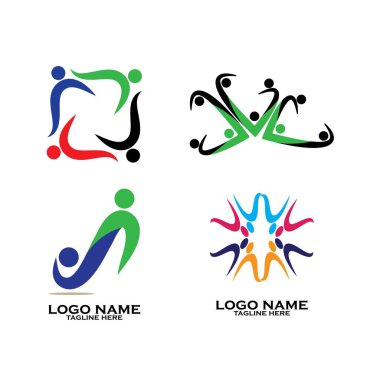 Evlat Edinme ve Toplum Bakımı Logo şablonu vektör simgesi