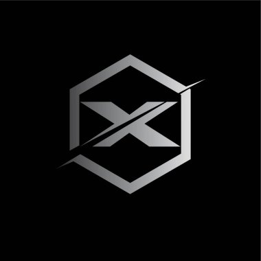 X Harfi Logo Şablonu vektör simgesi tasarımı