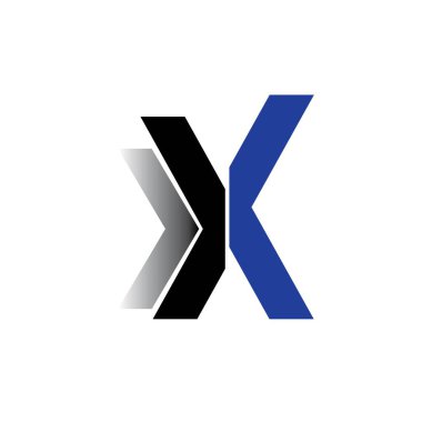 X Harfi Logo Şablonu vektör simgesi tasarımı