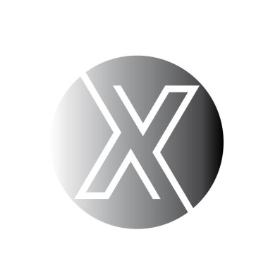 X Harfi Logo Şablonu vektör simgesi tasarımı