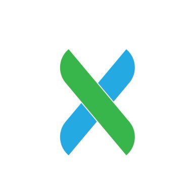 X Harfi Logo Şablonu vektör simgesi tasarımı