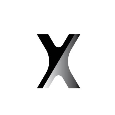 X Harfi Logo Şablonu vektör simgesi tasarımı