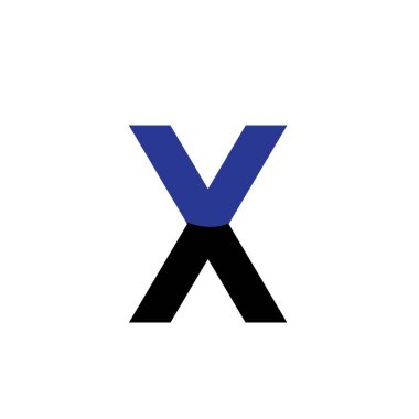 X Harfi Logo Şablonu vektör simgesi tasarımı