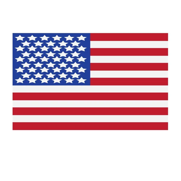 Flagge Amerikanische Vektor Symbol Illustration Design Vorlage — Stockvektor