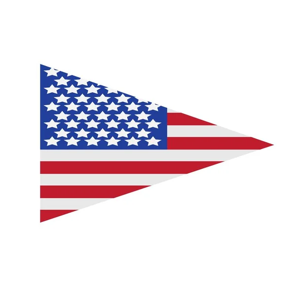 Flagge Amerikanische Vektor Symbol Illustration Design Vorlage — Stockvektor