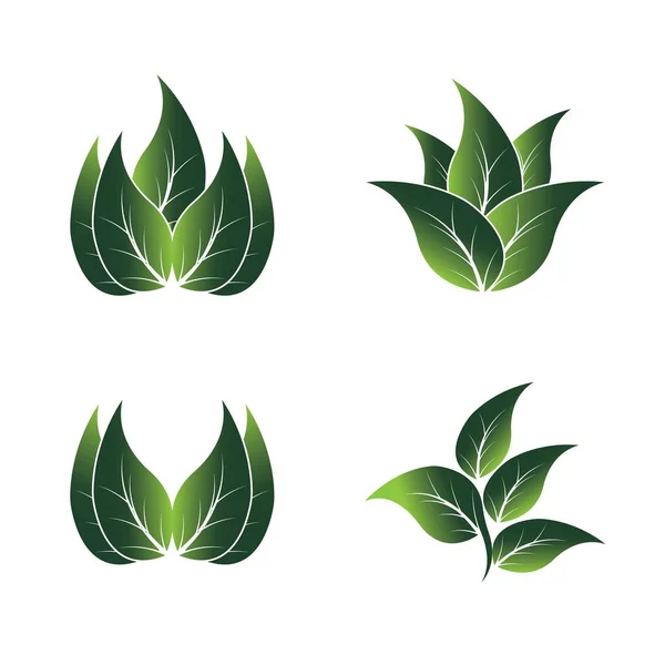 Logo Van Groene Blad Ecologie Natuur Element Vector Icoon — Stockvector