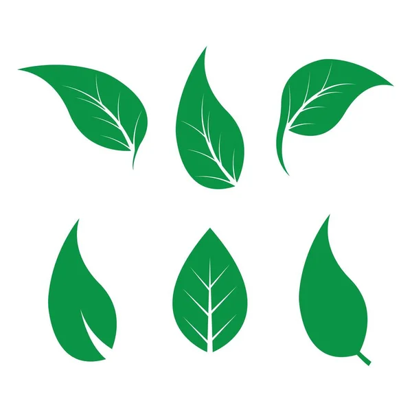 Logotipos Ecología Hoja Verde Naturaleza Elemento Vector Icono — Vector de stock