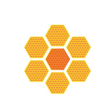 Bal Tarağı Logo Şablon Tasarım Vektörü. Amblem, Tasarım Konsepti, Yaratıcı Sembol, Simge