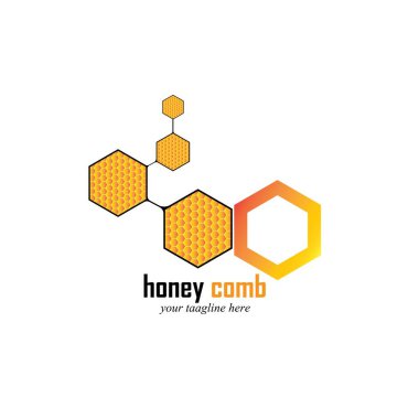 Bal Tarağı Logo Şablon Tasarım Vektörü. Amblem, Tasarım Konsepti, Yaratıcı Sembol, Simge