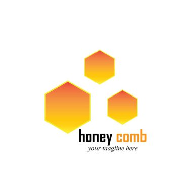 Bal Tarağı Logo Şablon Tasarım Vektörü. Amblem, Tasarım Konsepti, Yaratıcı Sembol, Simge